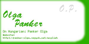 olga panker business card